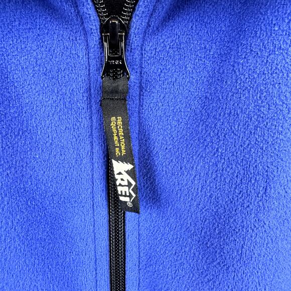 Men's REI Blue Fleece Vest Unisex Zip Up Lined Outdoor Canada Made Outerwear XL - Picture 3 of 12